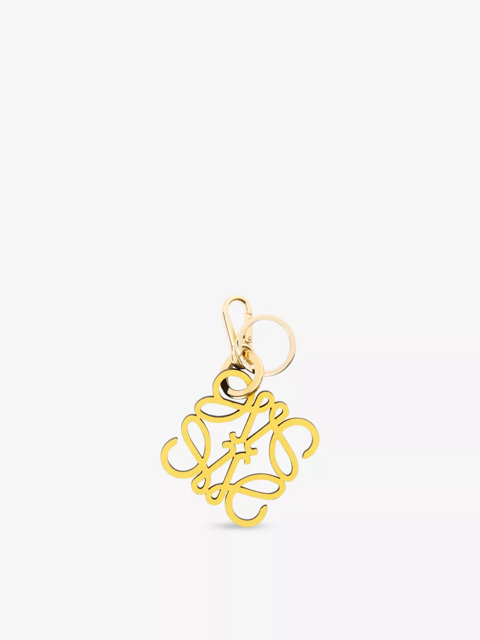 Anagram leather and brass charm | Selfridges