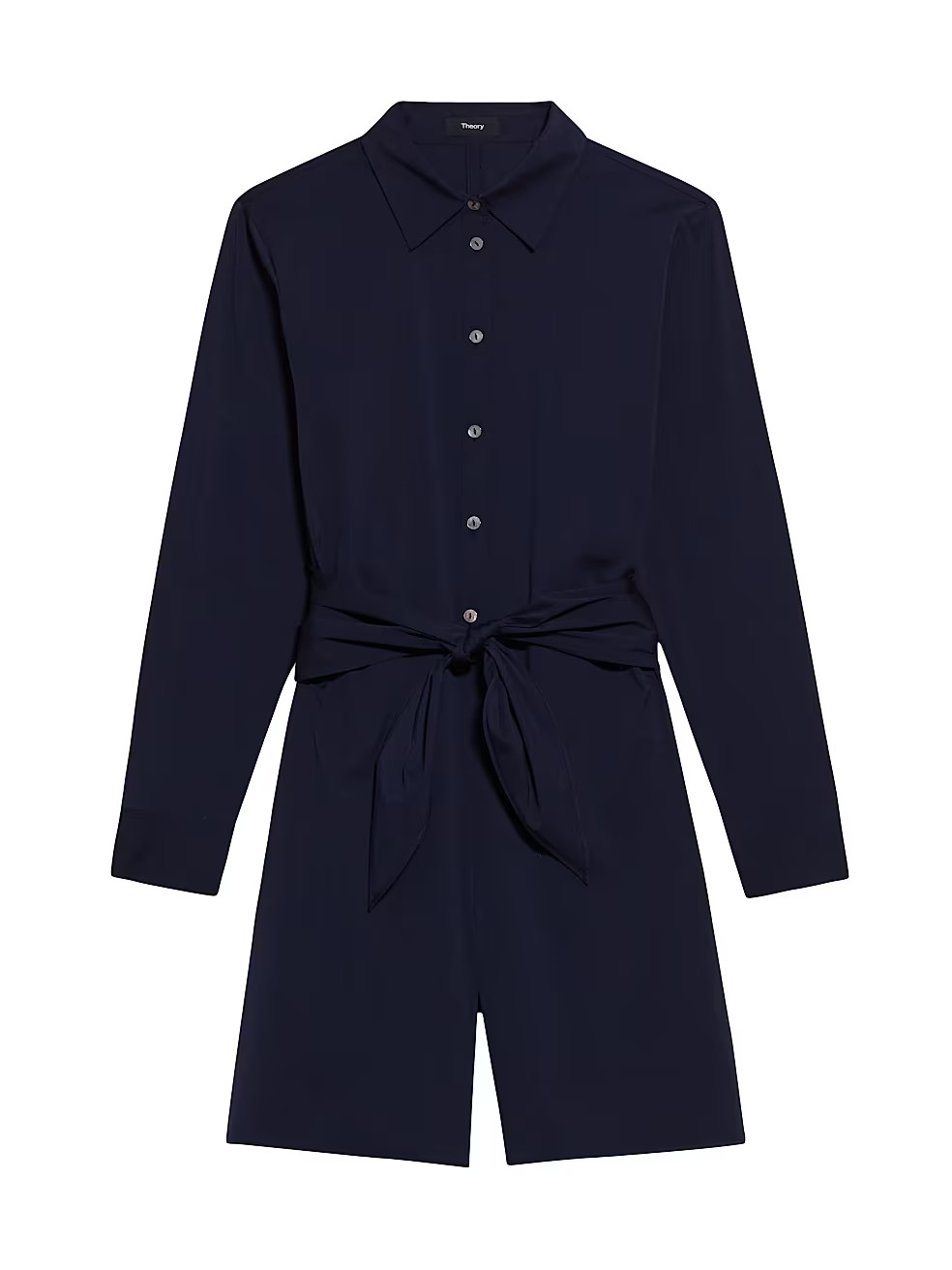 Theory Tie-Waist Long-Sleeve Romper | Saks Fifth Avenue