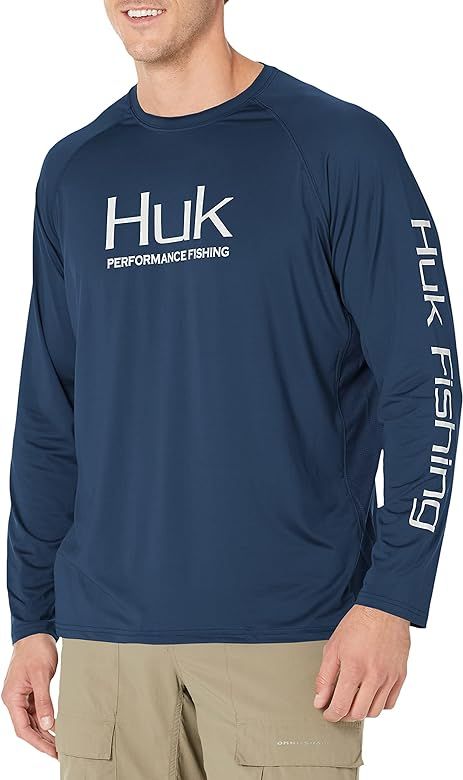 HUK Men's Pursuit Vented Long Sleeve 30 UPF Fishing Shirt | Amazon (US)