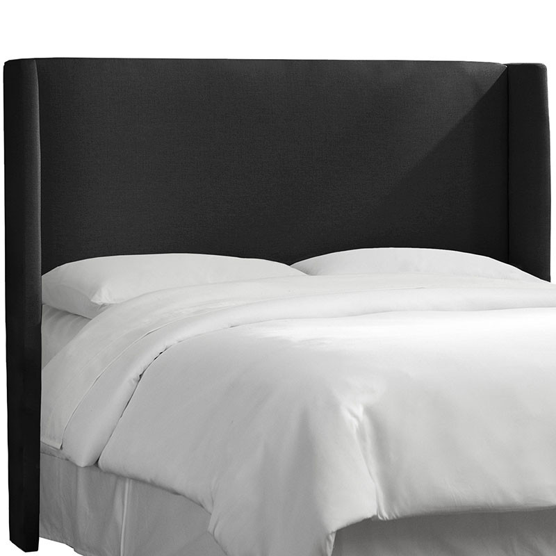 Gramercy Linen Headboard - Black, Size Queen | The Company Store | The Company Store