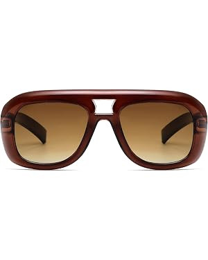SOJOS Oversized Aviator Sunglasses Women Men SJ2688 | Retro Trendy VintageThick Square Aviators 9... | Amazon (US)