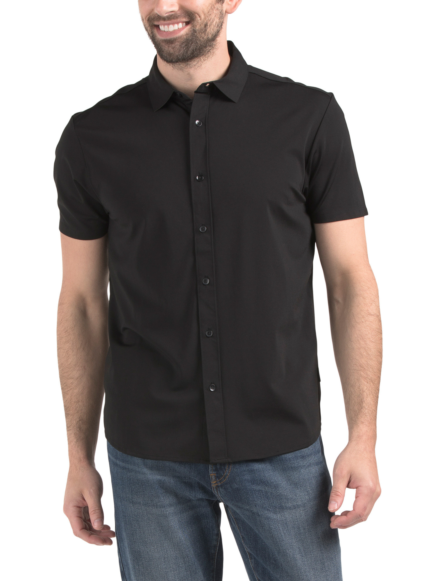 K99 Tech Knit Button Front Shirt | TJ Maxx