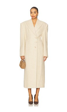 The Andamane Ottavia Coat in Ivory from Revolve.com | Revolve Clothing (Global)