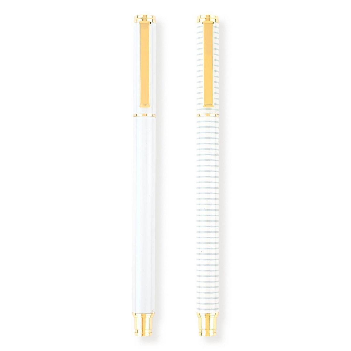 Sugar Paper Essentials 2pk Ballpoint Pen Black Ink White and Gold | Target