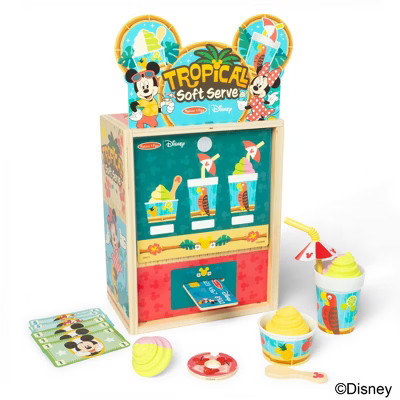 Melissa & Doug Disney Tropical Soft Serve Ice Cream Wooden Play Food Set - 23pc | Target
