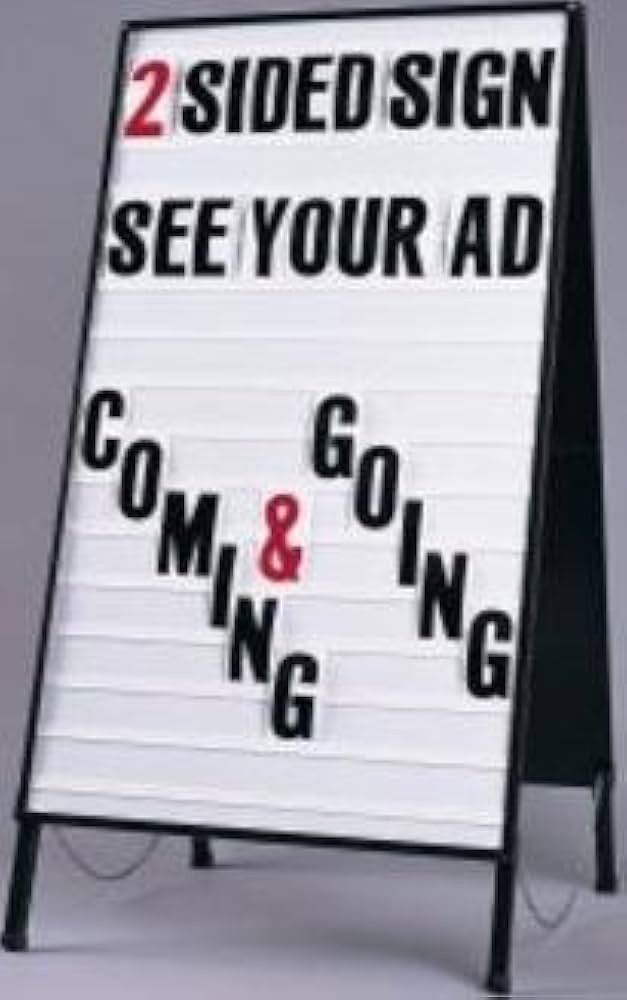 Accent Printing & Signs Sidewalk A-Frame Double Sided, 41H x 21W, Heavy Duty Steel, Classic A-Fra... | Amazon (US)