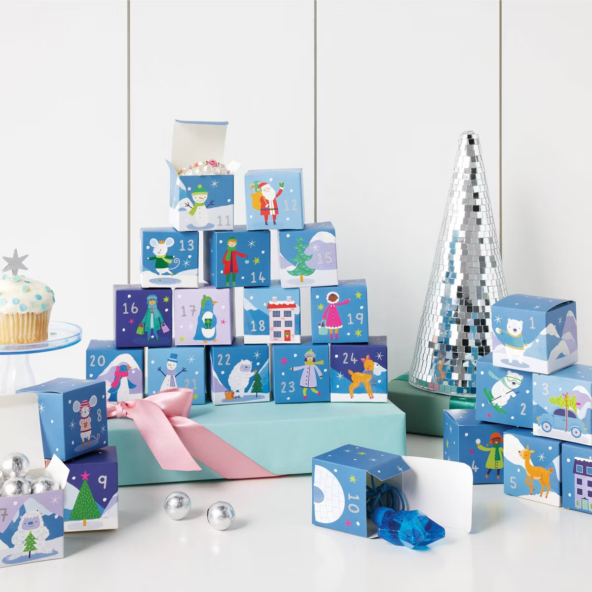 24ct 2"x2" Paper Box Kid's Activity Christmas Advent Calendar - Wondershop™ | Target