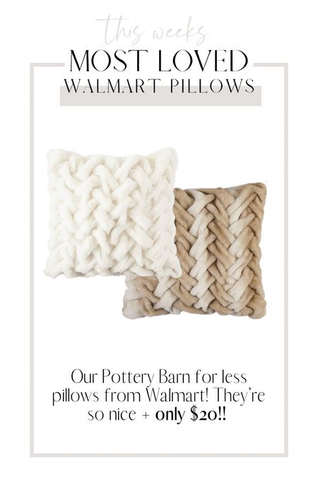 Pottery Barn for less pillows from Walmart! 

Lee Anne Benjamin 🤍

#LTKhome #LTKunder50 #LTKsalealert