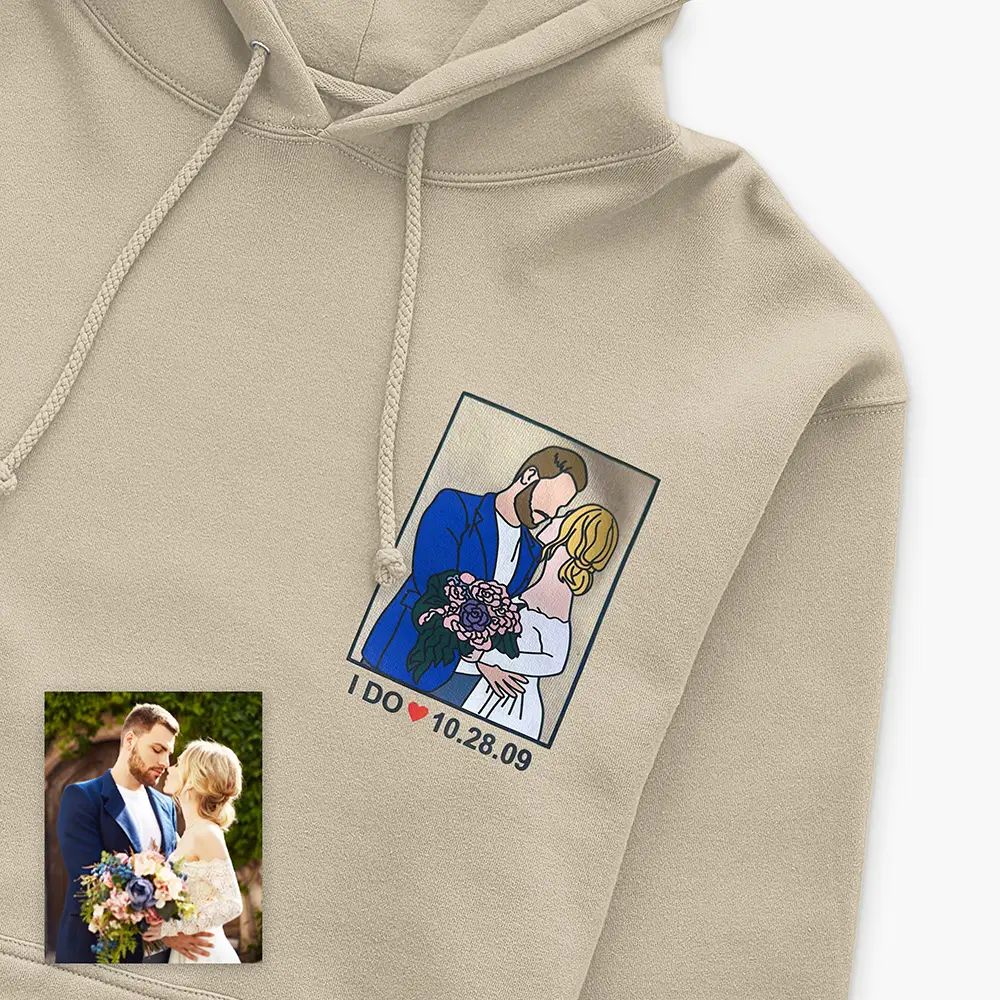 Stitch It to Me: Personalized Embroidered Line Art Hoodie | Lime & Lou (US)