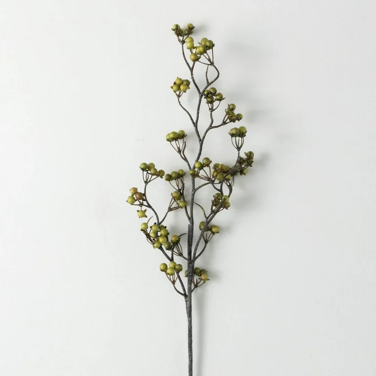 28"H Sullivans Artificial Christmas Green Berry Twig Spray | Walmart (US)