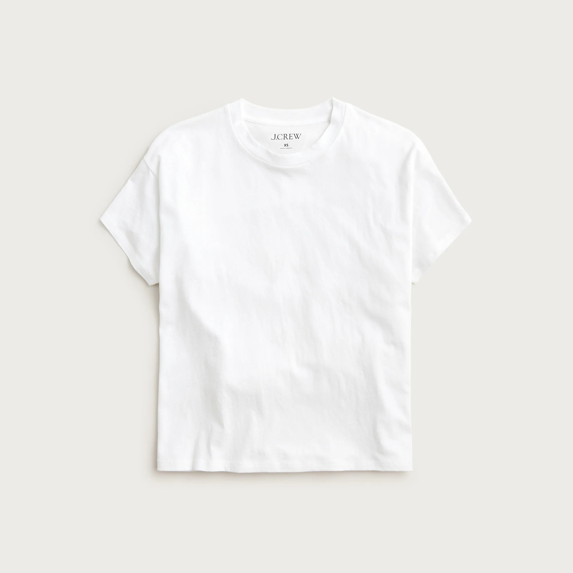 Feather jersey cropped T-shirt | J. Crew US
