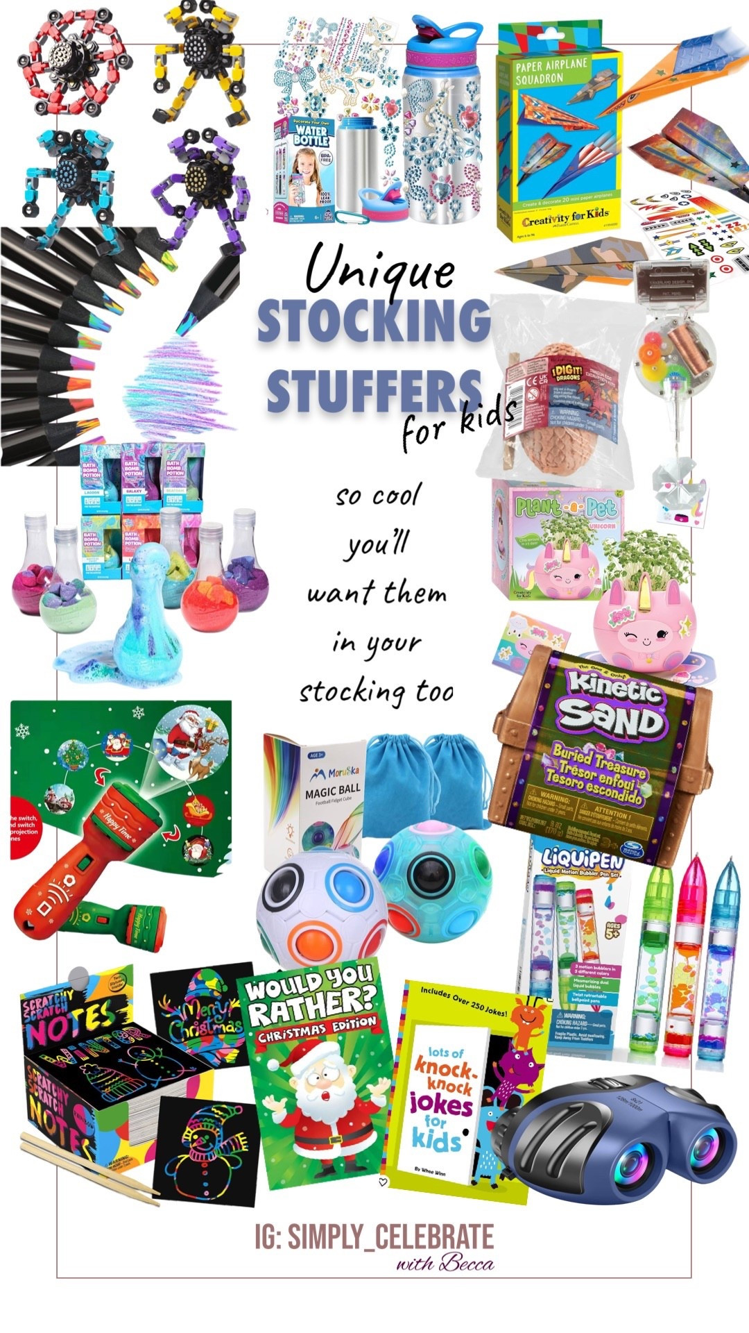 My mission every year is to find all the NON-BORING stocking stuffers - so fun you’ll want them in your stocking too! Here’s a roundup of kids stuffers that go beyond the traditional Christmas candy and are sure to bring the WOW 🤩check out my picks for adults in my other posts! 🩷Becca

#LTKHoliday #LTKGiftGuide #LTKKids