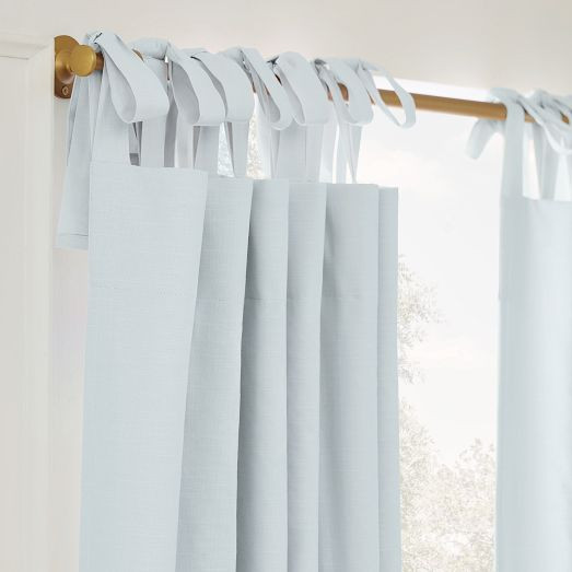 Cotton Tie-Top Blackout Curtain | West Elm (US)