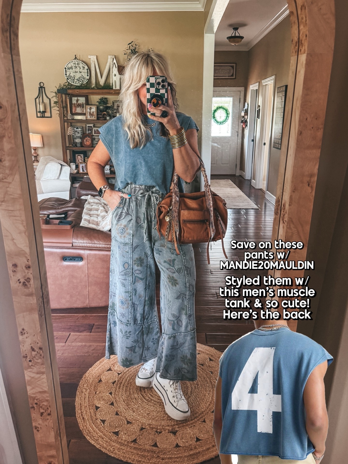 OOTD for a grocery run and chiropractor. 
•Tank M
•Pants M ( save w/ code MANDIE20MAULDIN ) 
•Converse sized down 


#LTKOver40 #LTKootd #LTKmomlife