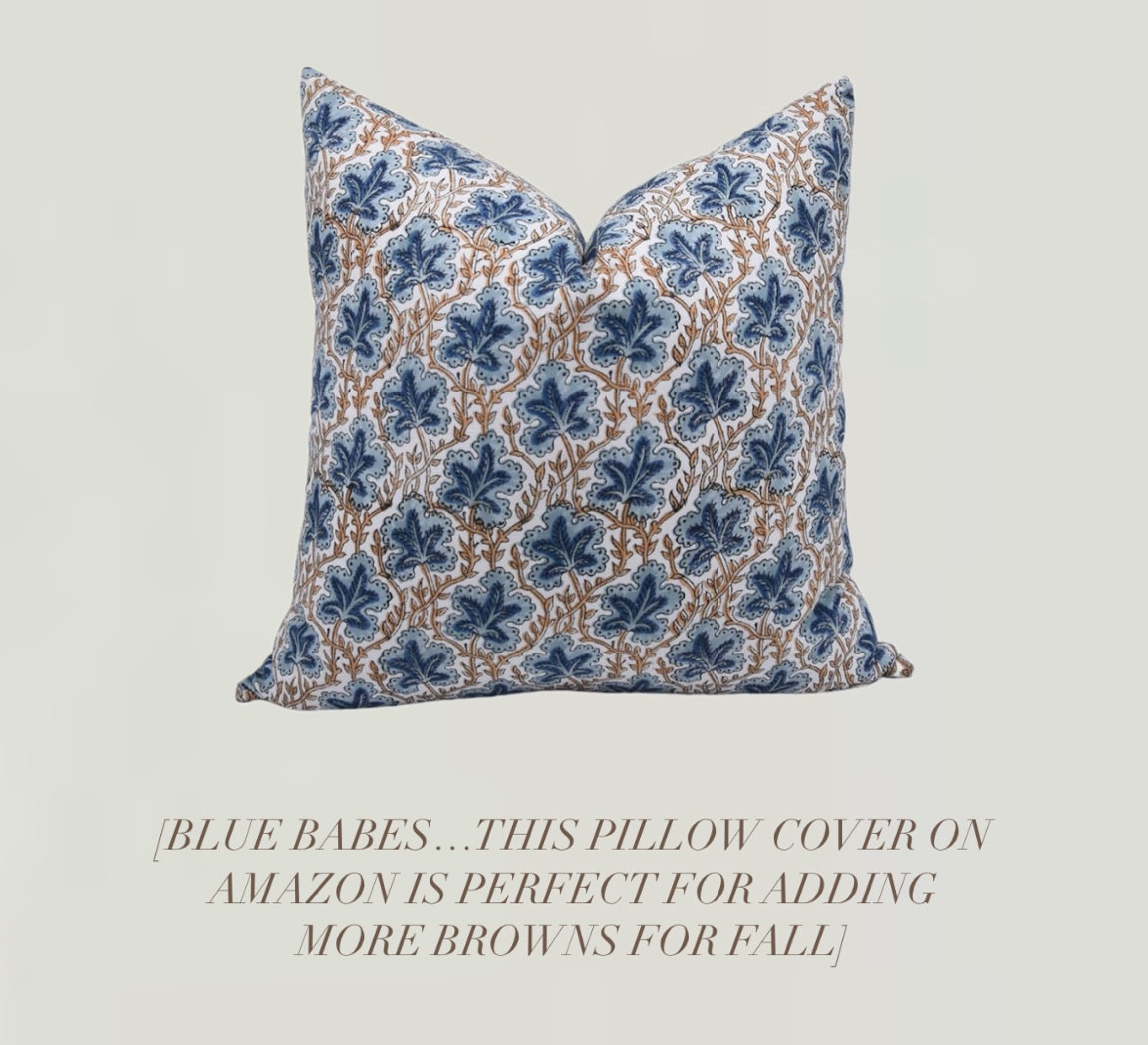 [BLUE BABES…THIS PILLOW COVER ON AMAZON IS PERFECT FOR ADDING MORE BROWNS FOR FALL]

#LTKFindsUnder50 #LTKHome
