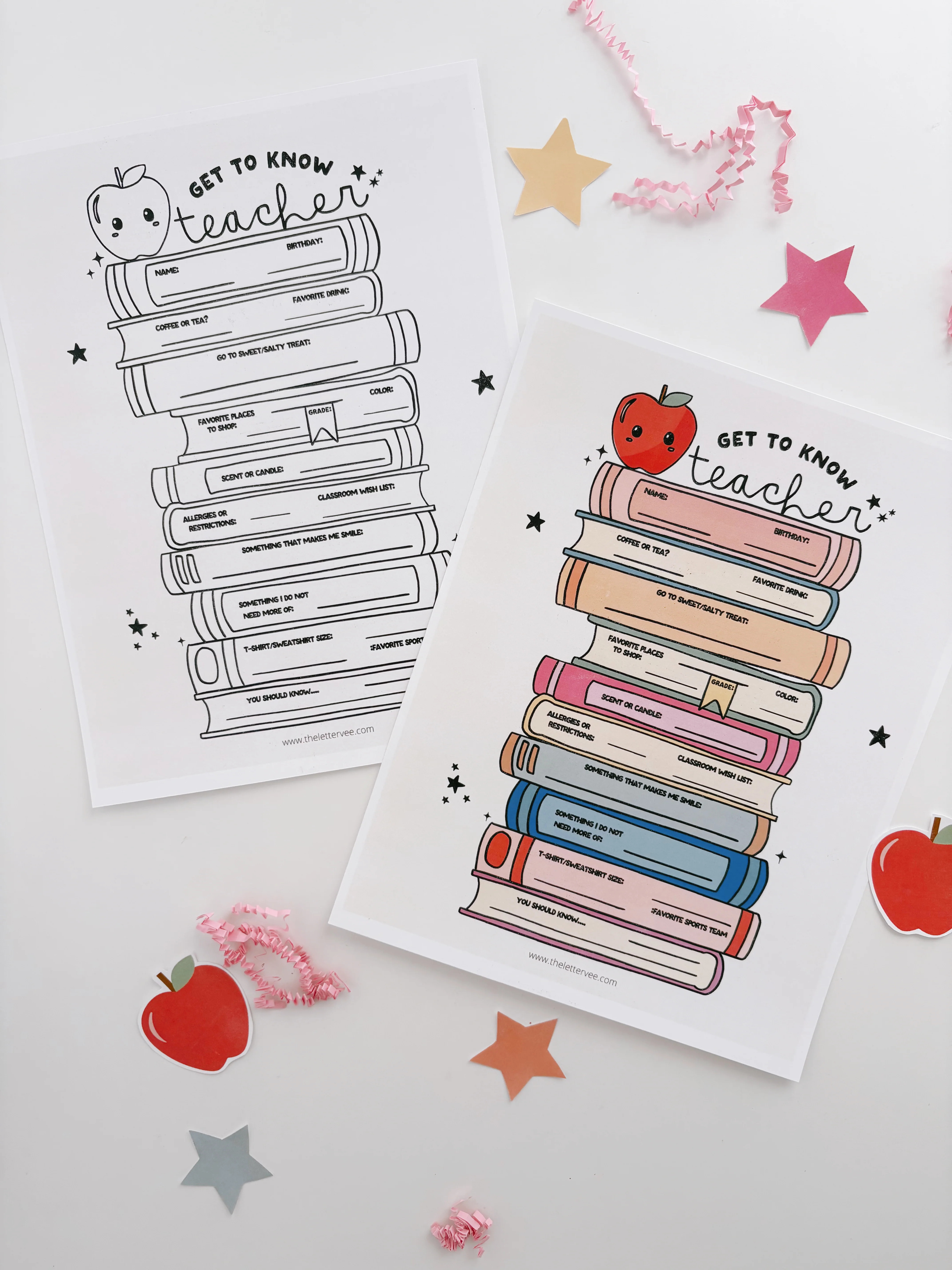 Get to know Teacher Printable | Printable Activity | The Letter Vee