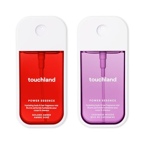 Touchland Power Essence Hydrating Body & Hair Fragrance, SOFT SOLACE DUO (Golden Amber + Cashmere Woods), 2 FL. OZ. Travel Size Body Mist (Set of 2) | Amazon (US)