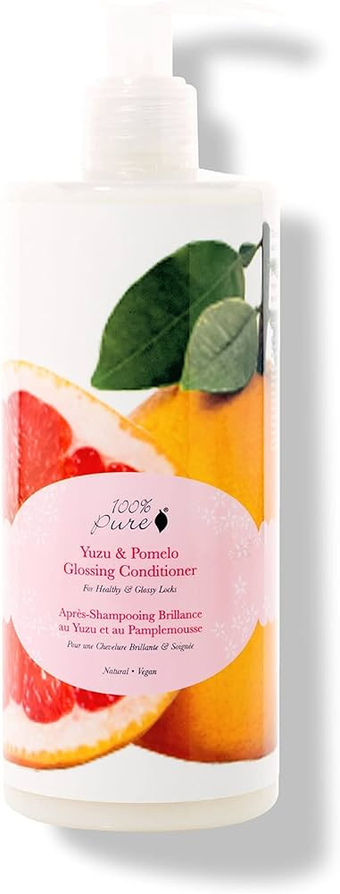 100% PURE Yuzu & Pomelo Glossing Conditioner Revitalizing & Hydrating Nutrient Boost of Kelp Flax Se | Amazon (US)