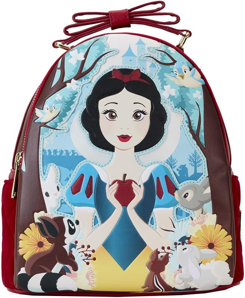 Loungefly Disney Snow White Classic Apple Quilted Velvet Mini Backpack | Disney Backpacks Standar... | Amazon (US)