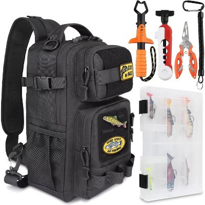Fishing Backpack Fishing Bag with 3600 Tackle Box Small Tackle Backpack with Tool Set B: Fishing Tackle Backpack With Tool Set(black) 13''×7.5''×5.3'' | Target