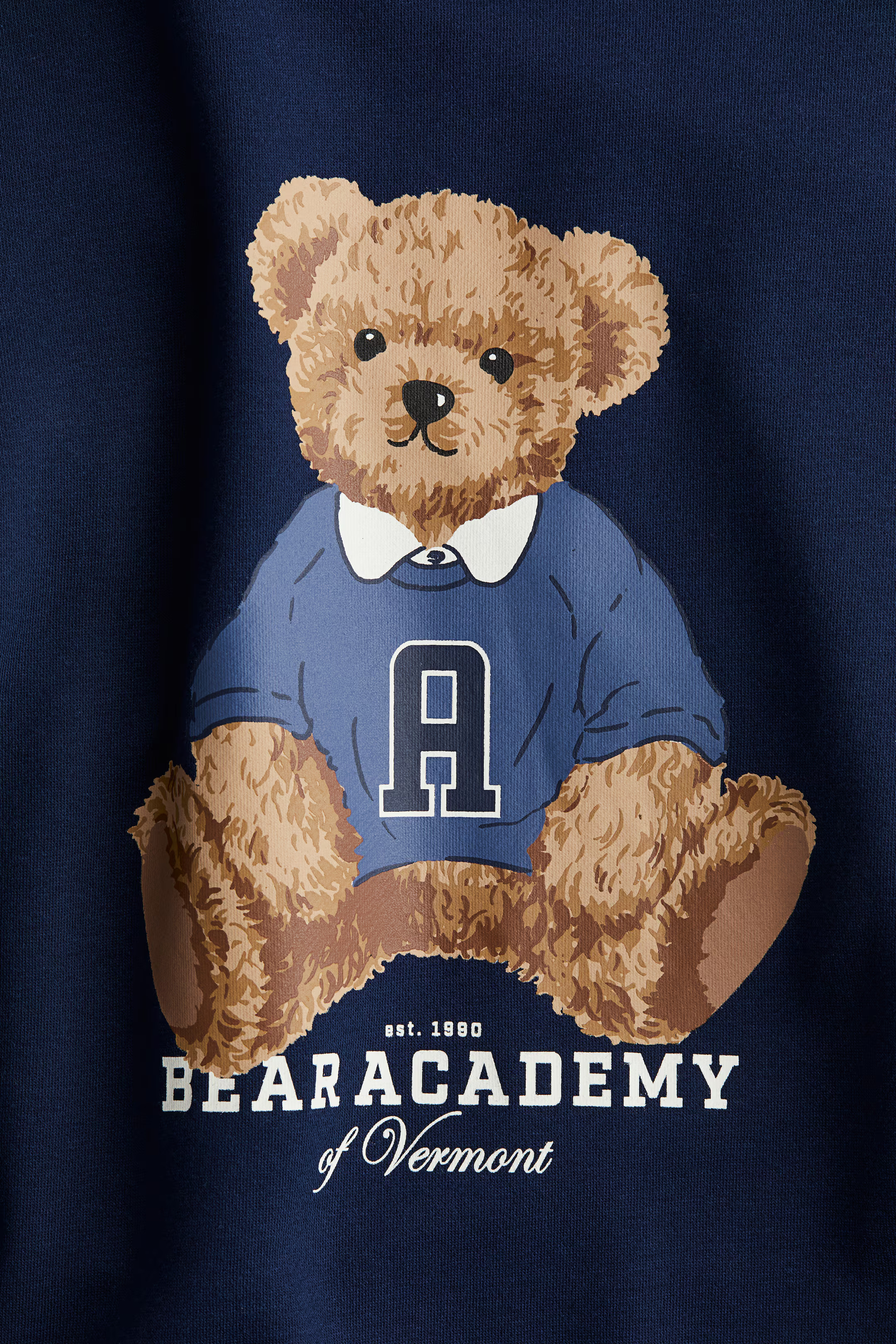 Printed sweatshirt - Navy blue/Teddy bear - Kids | H&M GB | H&M (UK, MY, IN, SG, PH, TW, HK)