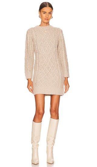 Jackson Sweater Dress in Oatmeal | Revolve Clothing (Global)