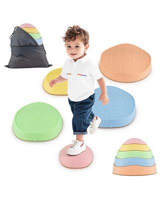Mecale 5-Piece Stepping Stones for Kids, Non-Slip Balance Stones with Storage Bag - Macy's | Macy's