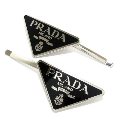 Auth PRADA Metal Hair Clip 1IF051 Silver Black Hardware - Other Jewellery  | eBay | eBay US