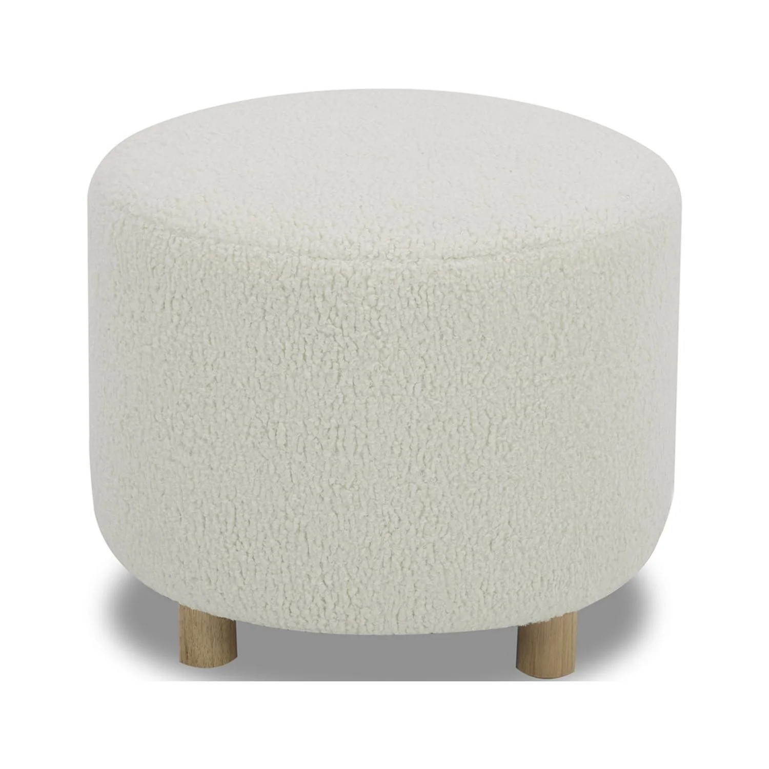 Better Homes & Gardens Mira Round Ottoman, Cream | Walmart (US)