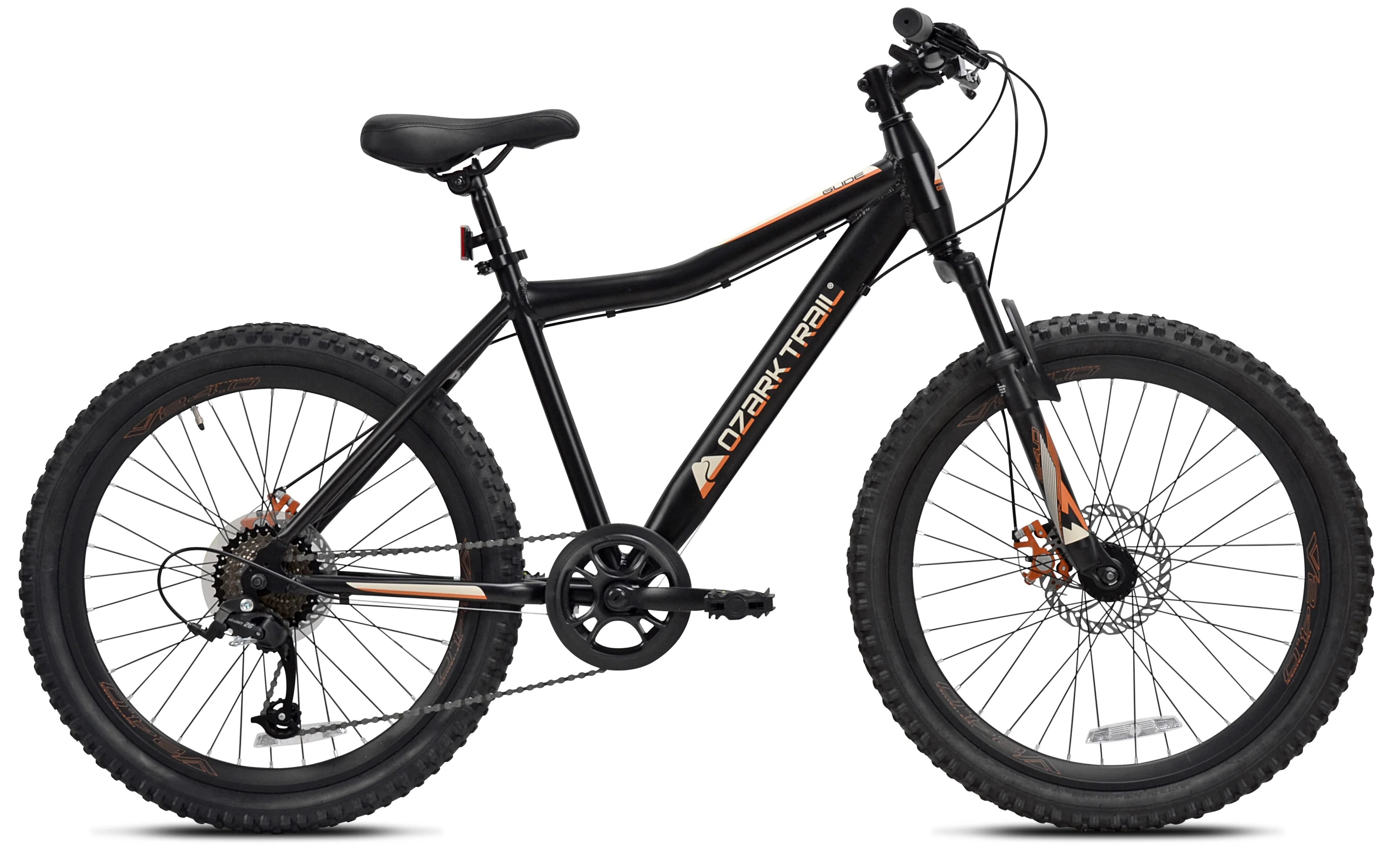 Ozark Trail 24" Glide Mountain Bike, 8 Speed, Black, Teen, Unisex - Walmart.com | Walmart (US)