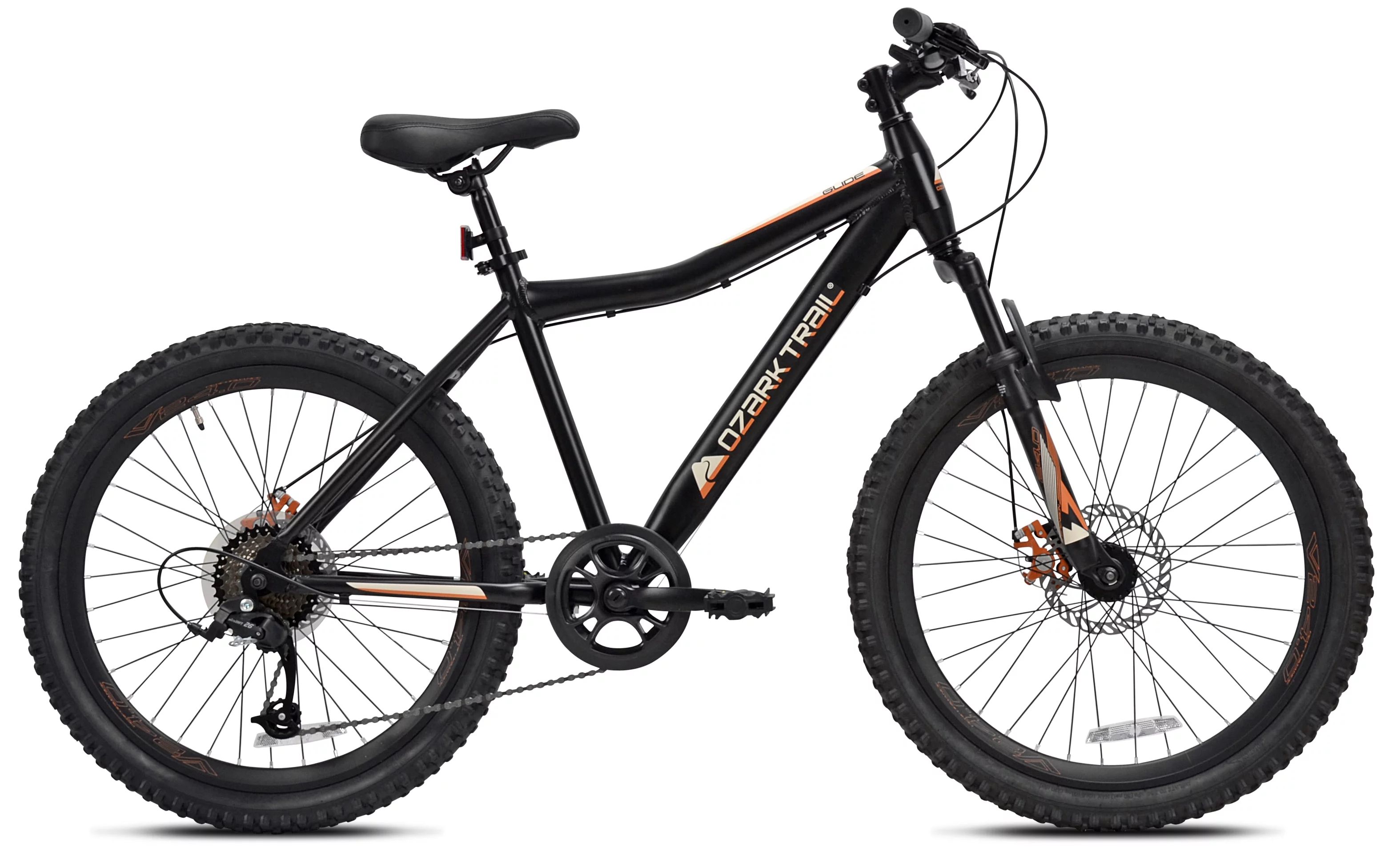 Ozark Trail 24" Glide Mountain Bike, 8 Speed, Black, Teen, Unisex | Walmart (US)