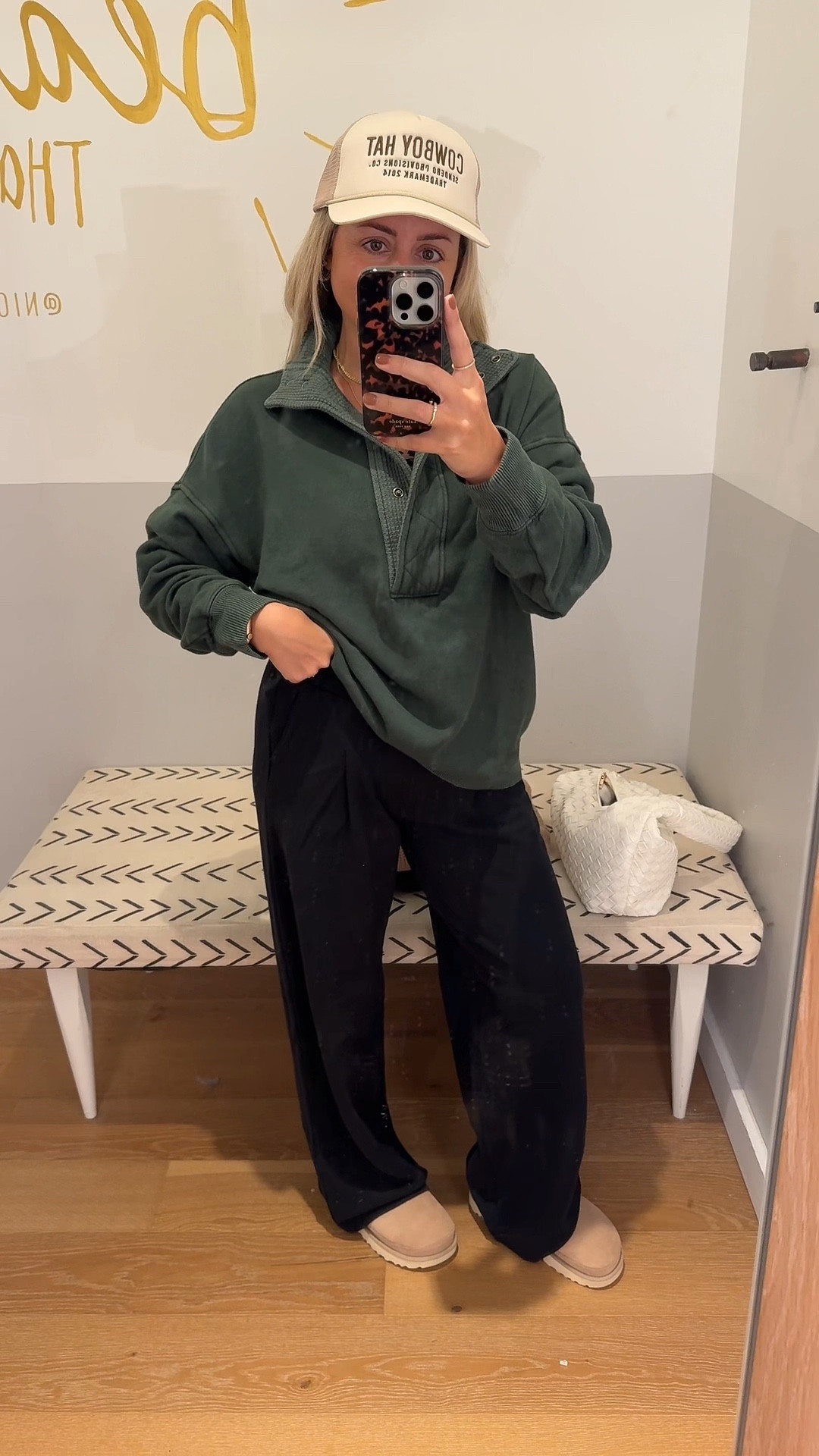 Trouser pants are a dream and pullover is so soft!! Size xs
Ugg goldenstar clog went up 1/2 a size 
Comfy fall outfit 

#LTKFindsUnder100 #LTKShoeCrush #LTKSaleAlert