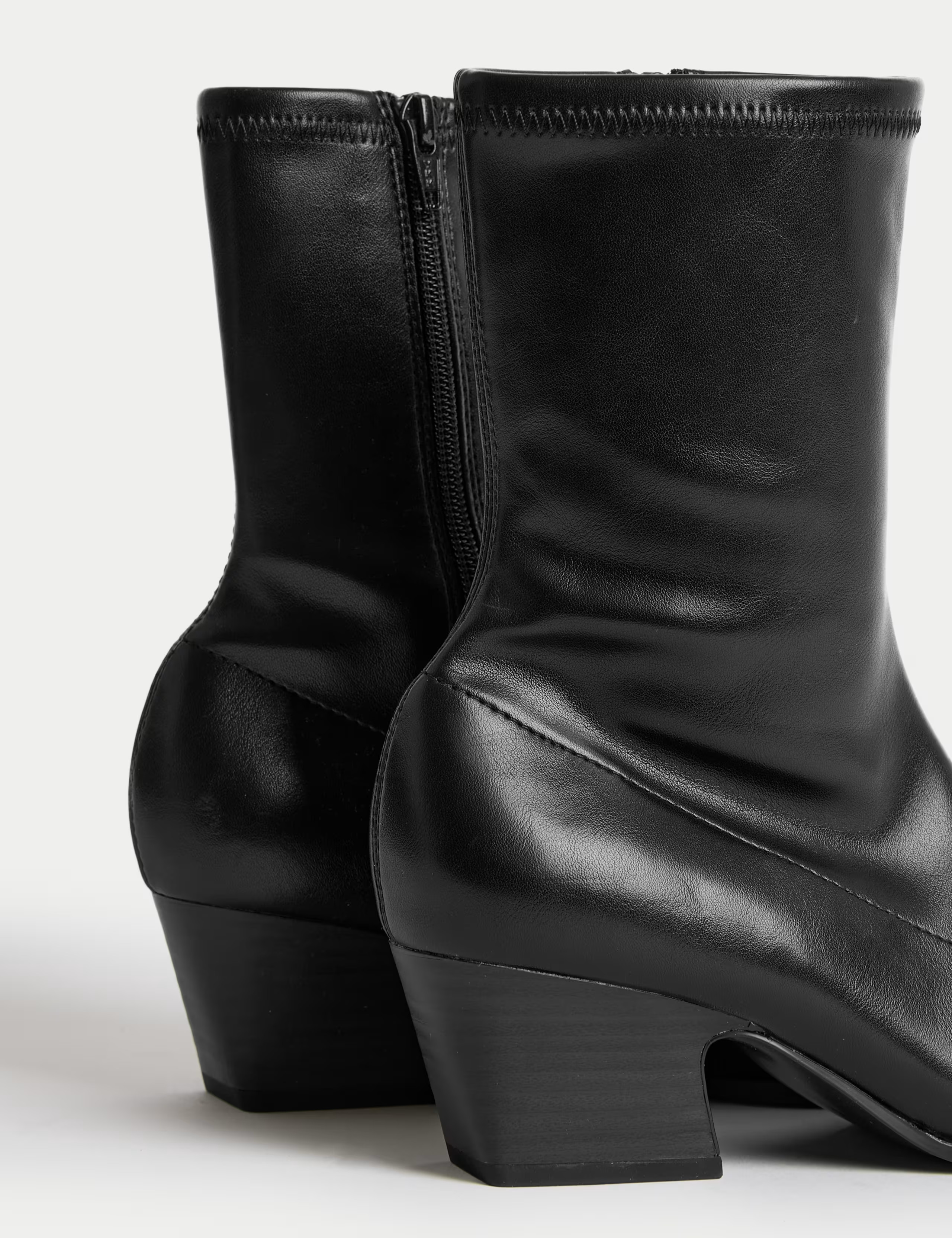 Block Heel Chisel Toe Sock Boots | Marks & Spencer (UK)