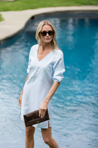 Brigette Dress - Pale Aqua | Julia Amory