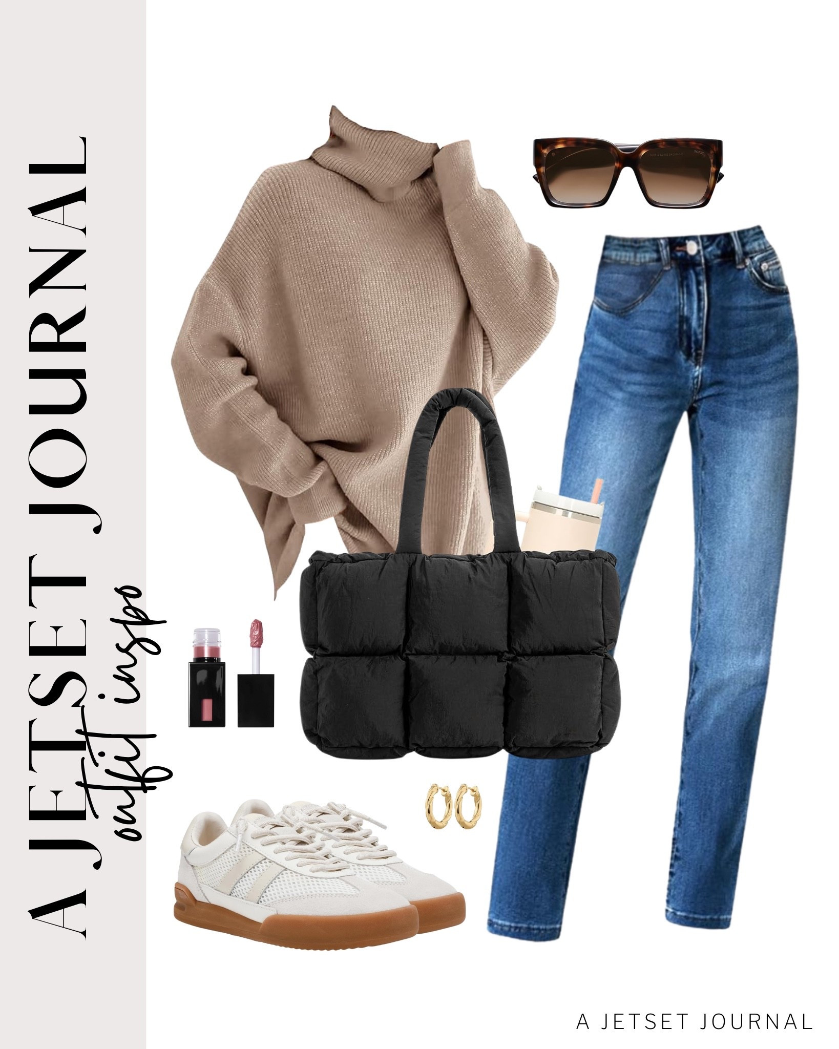 Cozy oversized turtleneck and straight leg jeans are my favorite for a comfy and casual look!
oversized batwing sweater, elf lip stain, chunky hoop earrings, puffer tote bag, winter outfit idea, casual look, vacation style, makeup must have, beauty favorite, functional bag, amazon fashion, affordable style

#LTKSeasonal #LTKU #LTKFindsUnder50