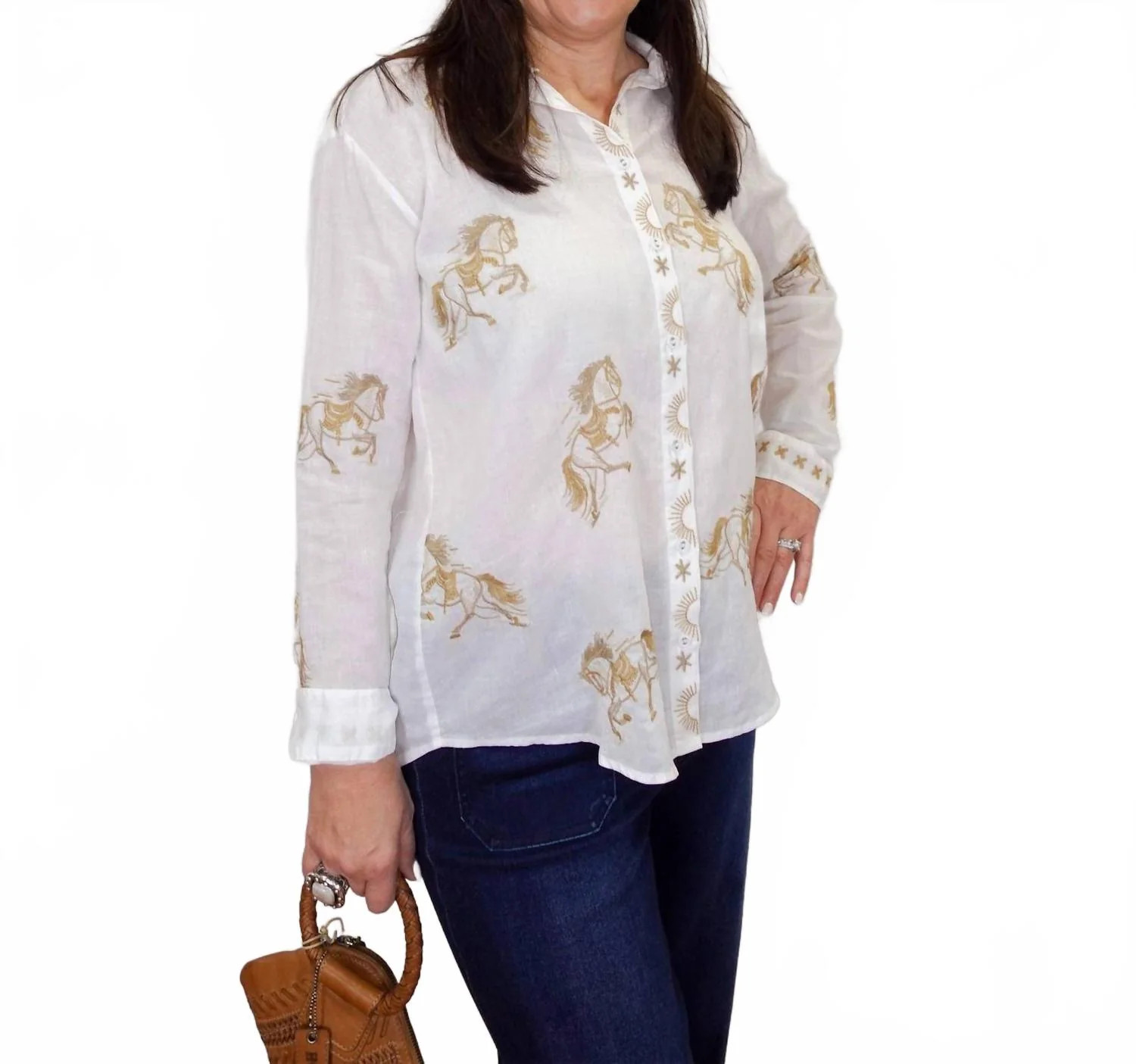 Women's Oversized Shirt In White | Shop Simon