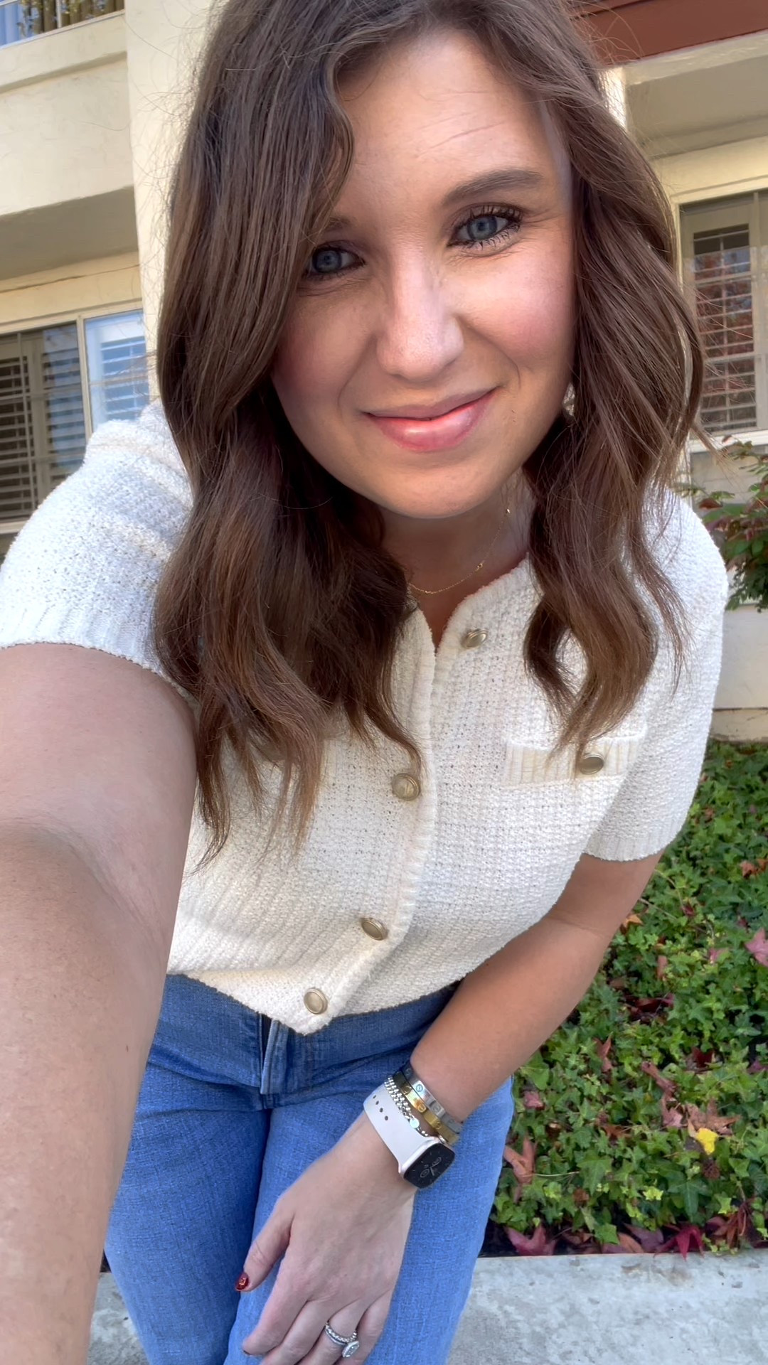 OOTD- love this cute cardigan and the button details. 🤍 @target @abercrombie @Sam Edelman @gorjana  

#LTKShoeCrush #LTKFindsUnder100 #LTKStyleTip