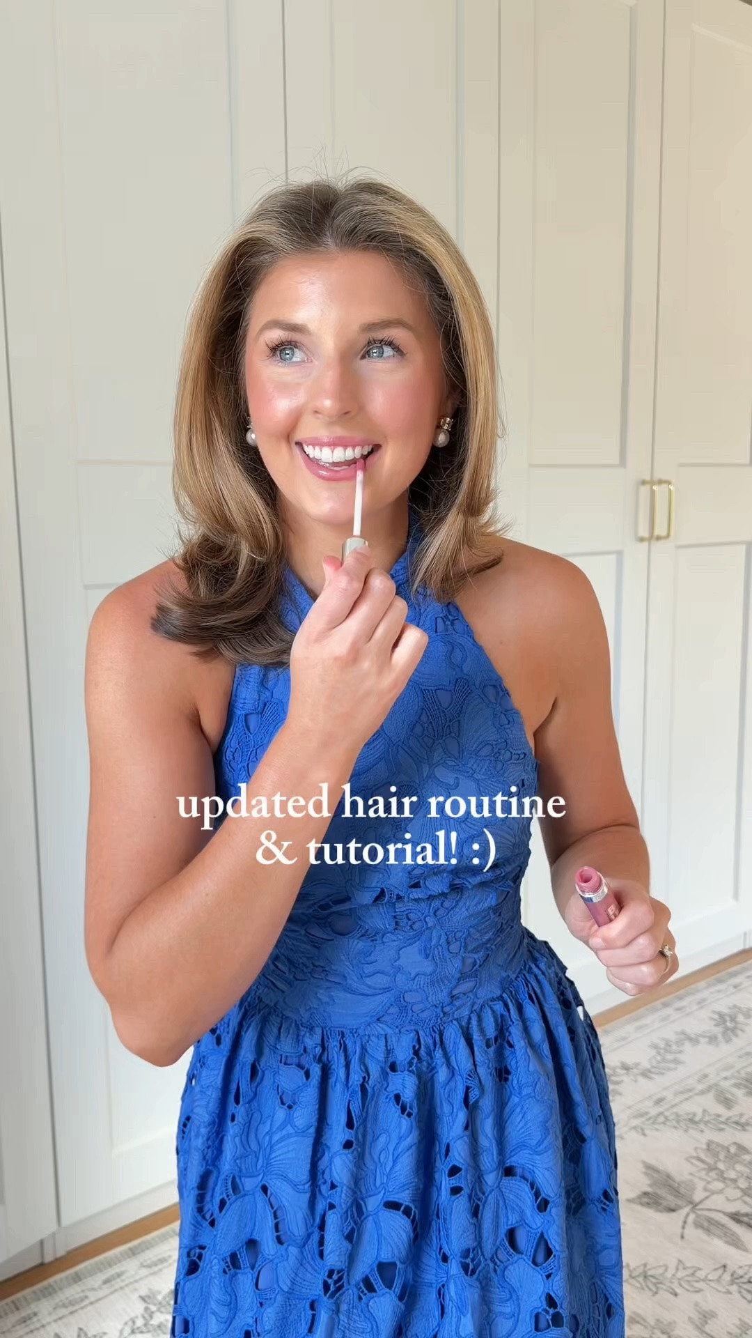 Updated hair tutorial - except for it’s the same thing I’ve always done! ;) linked what I could below as well as some other products I use + love! Blue dress featured in fist clip is sold out from Club L London !

Hair tutorial // Velcro rollers