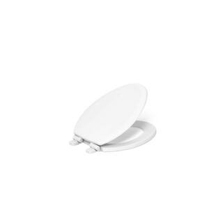 KOHLER Stonewood Elongated Front Toilet Seat in White K-20466-0 - The Home Depot | The Home Depot