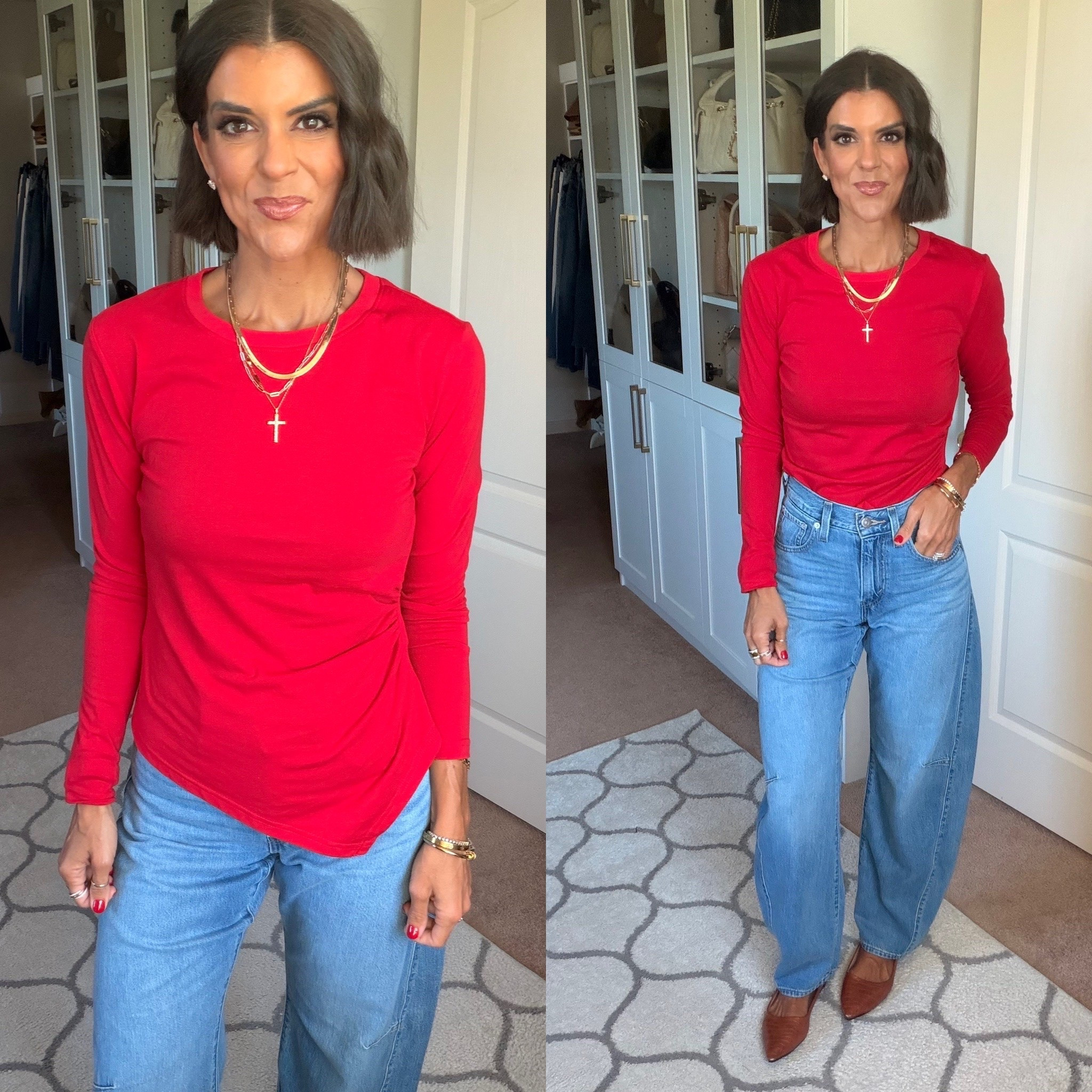 Size small in tee size 24 in jeans

#LTKdayinmylife #LTKgrwm #LTKootd
