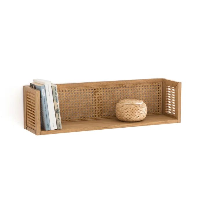 Waska Oak & Rattan Wall Shelf | La Redoute (UK)