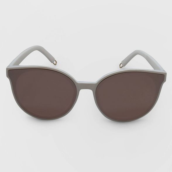 Women's Round Plastic Sunglasses - A New Day™ White | Target