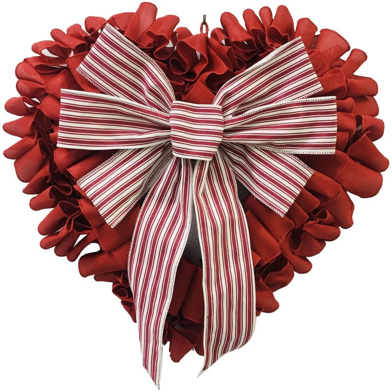 19.6inches Heart-Shaped Valentine's Day Wreath Artificial Garland Hanging Decor Valentine's Day H... | Walmart (US)