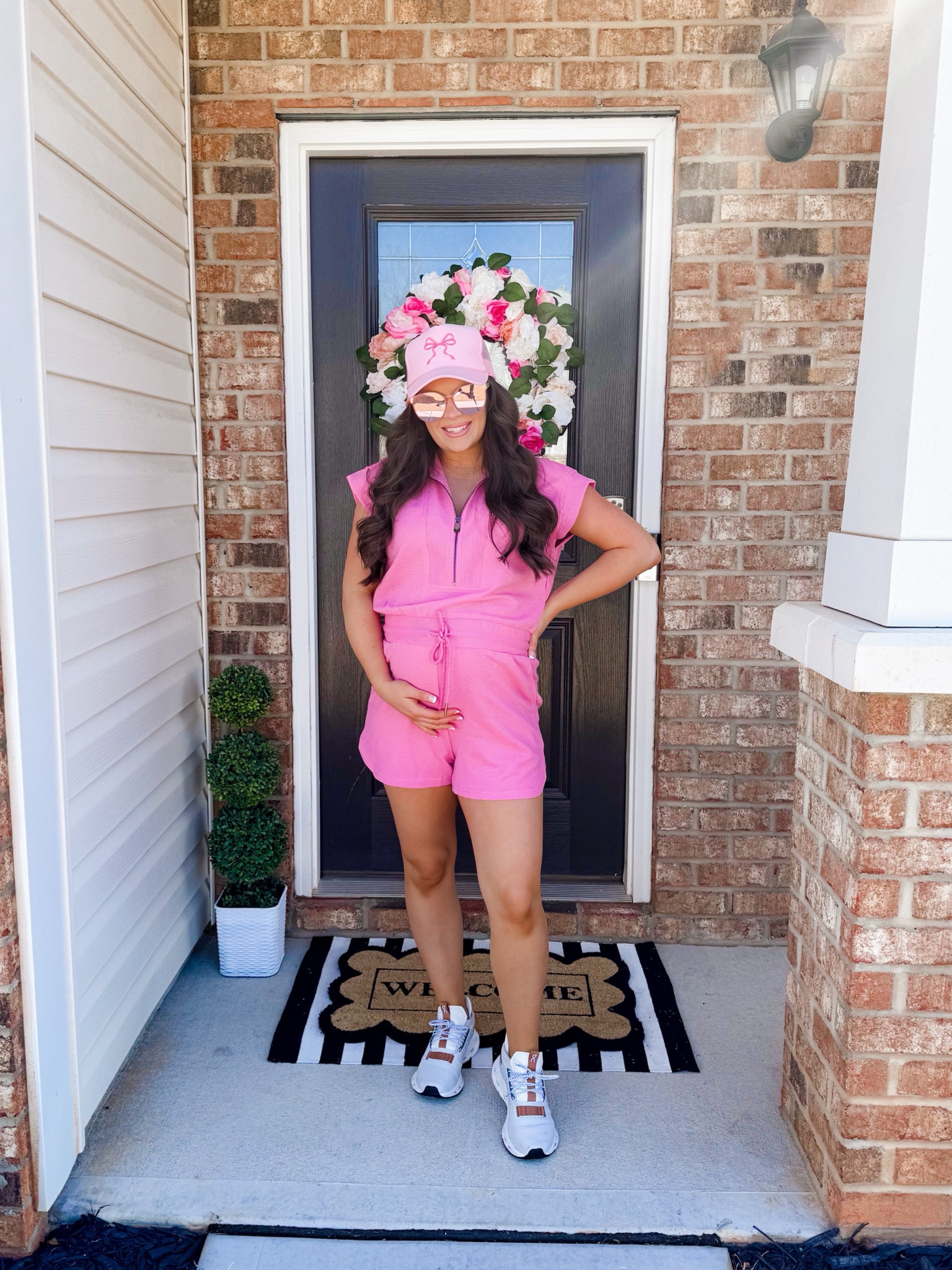 Sunny & 71 degrees is my favorite kind of weather ☀️ Officially 33 weeks pregnant today & beyond ready for April to get here so I can meet this baby girl! The countdown is onnnn 🥰

Romper / on cloudnova / pregnancy style / pregnancy fashion / pregnancy outfit / bump style / affordable fashion / 

#LTKShoeCrush #LTKBump #LTKStyleTip