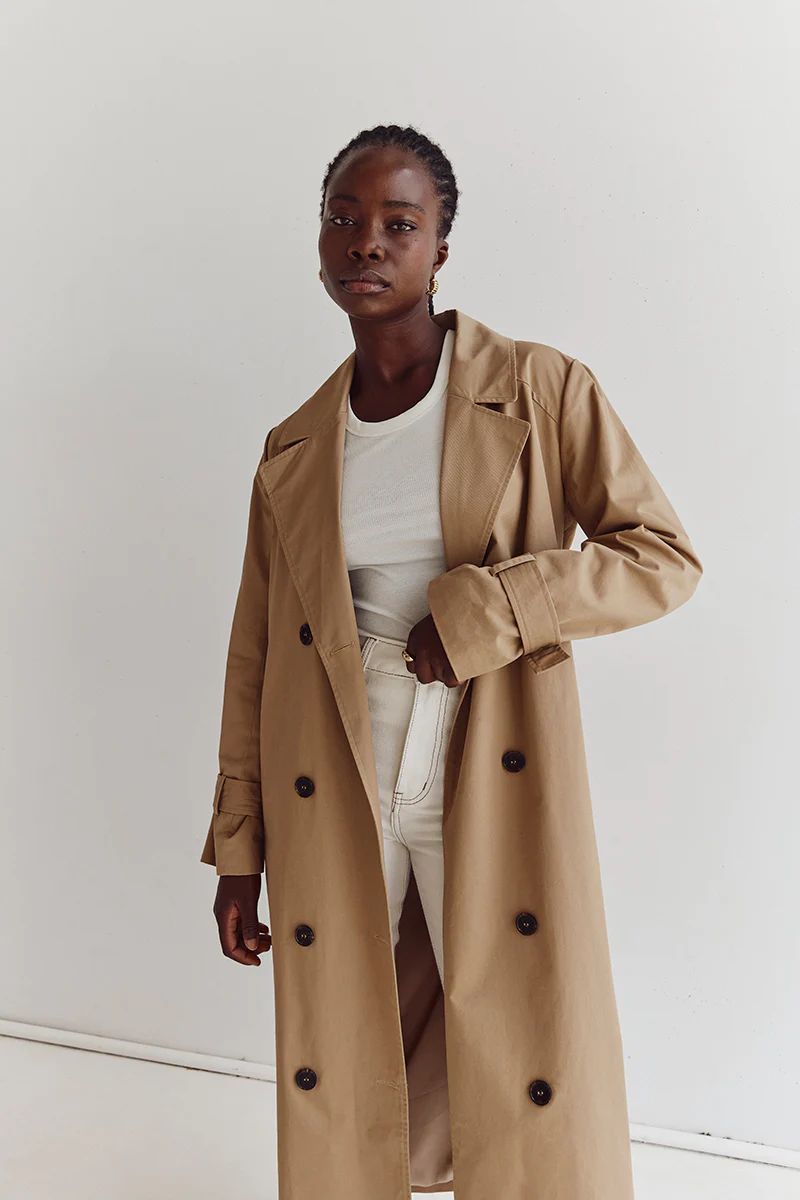 FOSTER TAN COTTON TRENCH COAT | DISSH