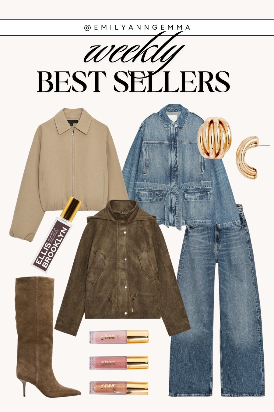 Weekly best sellers!

I loved wearing this Zara denim set this week. More of my favorites include goo hoop earrings, suede knee high boots, my Gemme lip bundle, and more! 🤎🫶

#LTKSeasonal #LTKStyleTip