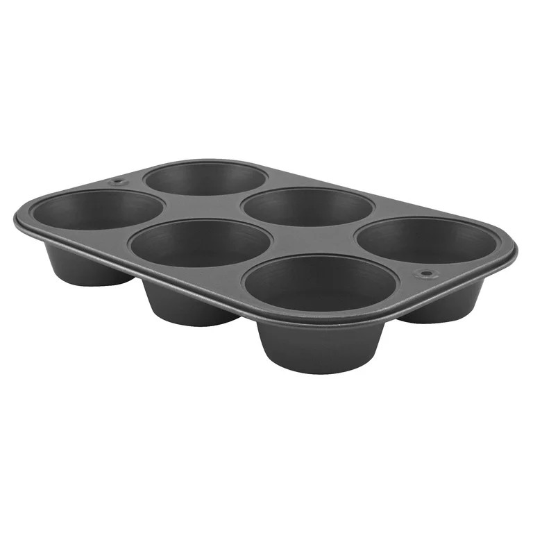 Mainstays 6 Cup Nonstick Steel Muffin Pan, 3.5 in Diameter Cups | Walmart (US)