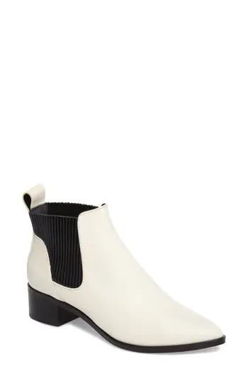 Women's Dolce Vita Macie Pointy Toe Chelsea Bootie, Size 6 M - White | Nordstrom