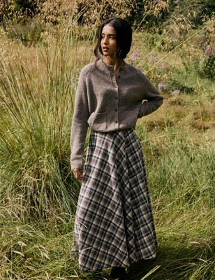 Brown Tartan High Waisted Skirt | Nobody's Child