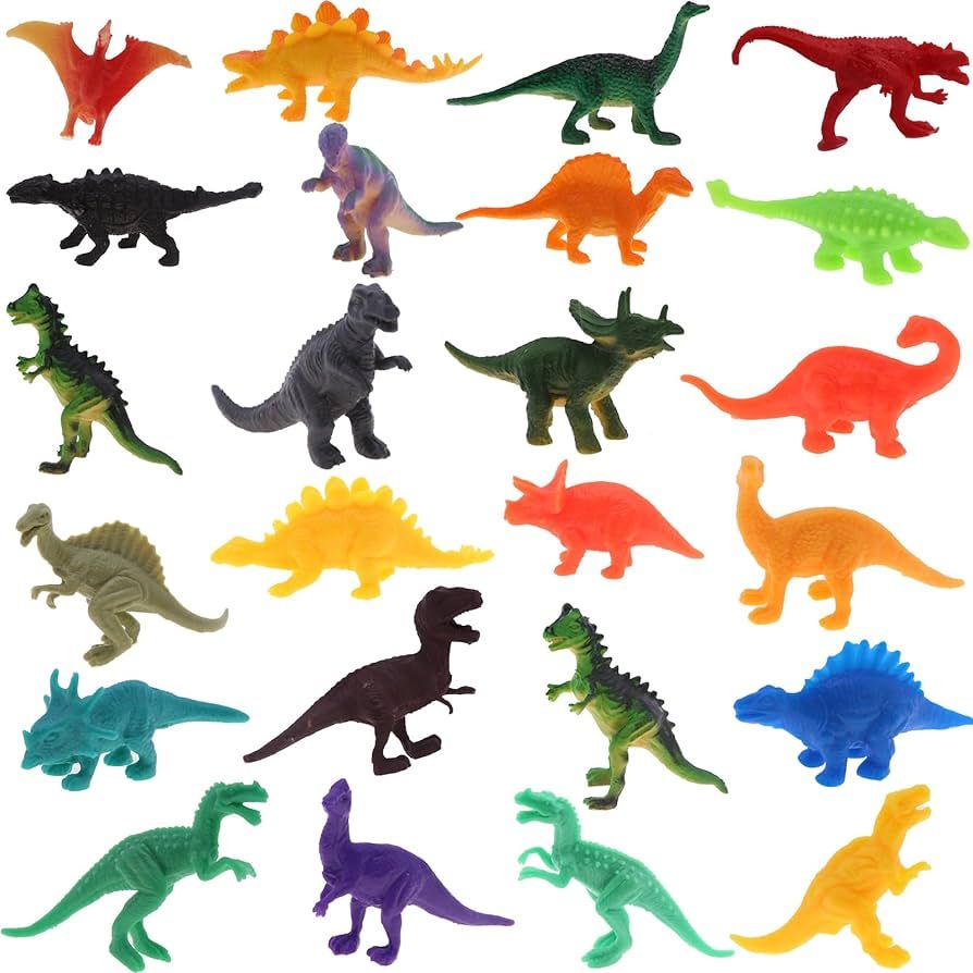 Dinosaur Toy Party Cake Toppers - Mini Dinosaur Figures, Plastic toys Cupcake fillers, Party Deco... | Amazon (US)